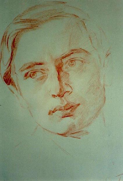 Rötelzeichnung von Siegfried Trieb